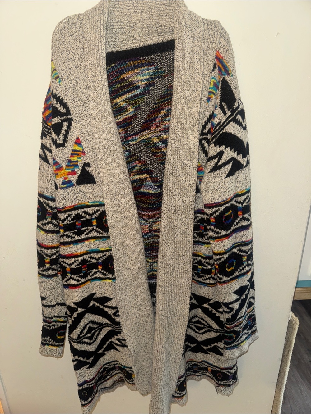 Cozy Southwestern Patterned Women's Sweater Cardigan